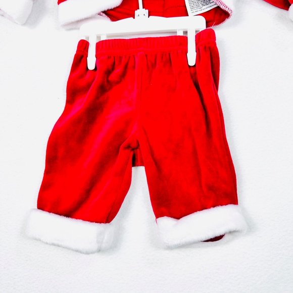 Cherokee Red Velvet Santa Suit with Hat for Kids 0-3 Months - NWT - Picture 4 of 7